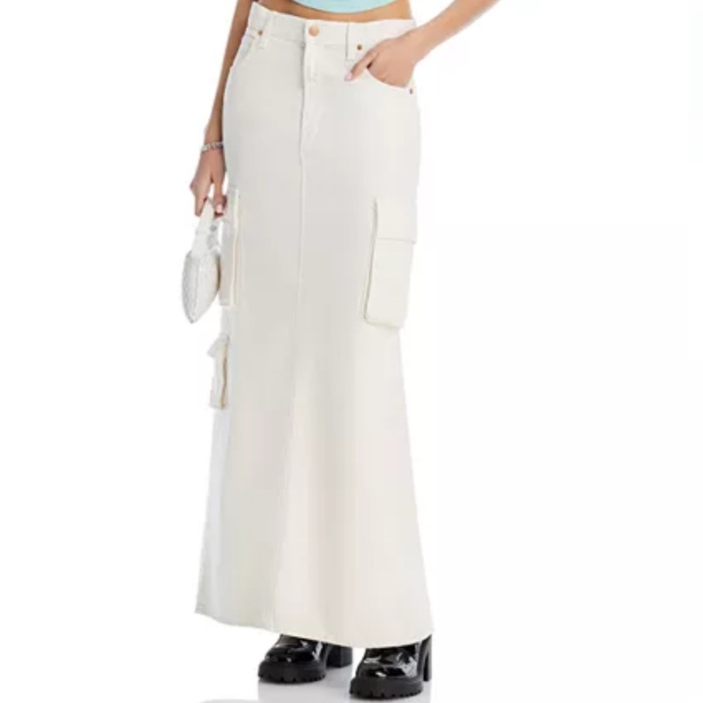 MOTHER Cargo Skirt Snacks size 24 The fun dip denim cargo skirt New